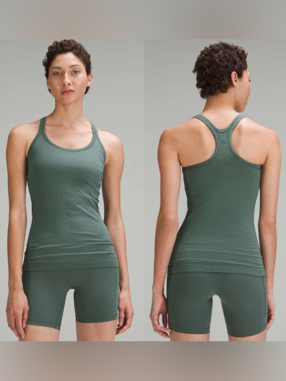Lululemon Ebb to Street Tank Top in Dark Forest size 6